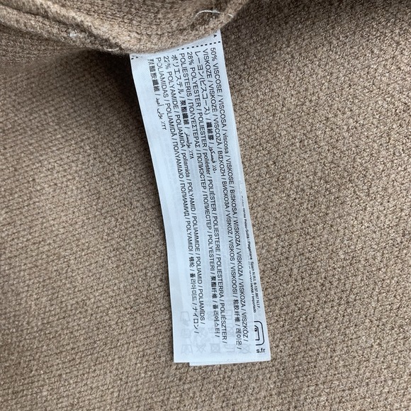 MNG Mango Sweater Cardigan Women Sz S Beige Maxi Knit Coatigan Cozy Casual Boho - Picture 4 of 8